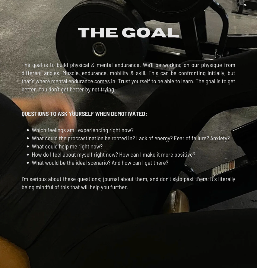 WITHSTAND, weighted mobility program (6-8 weeks)